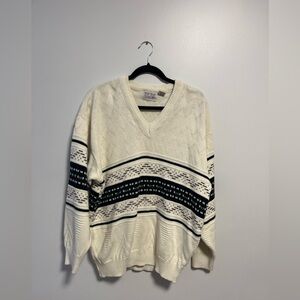 Vintage Tip Top Tailors Sweater Made in Canada Retro V Neck Knit Medium